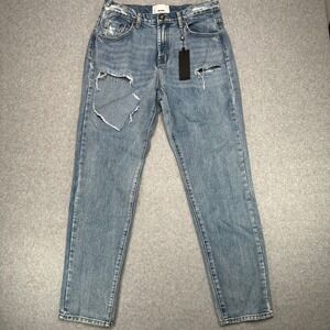 ONE TEASPOON Berlin Blu 1982S HW Balloon Jeans Size 30 Distressed Rips Denim New